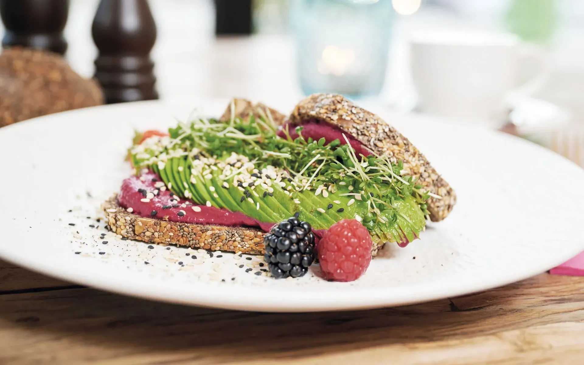 Avocado Brot, angerichtet