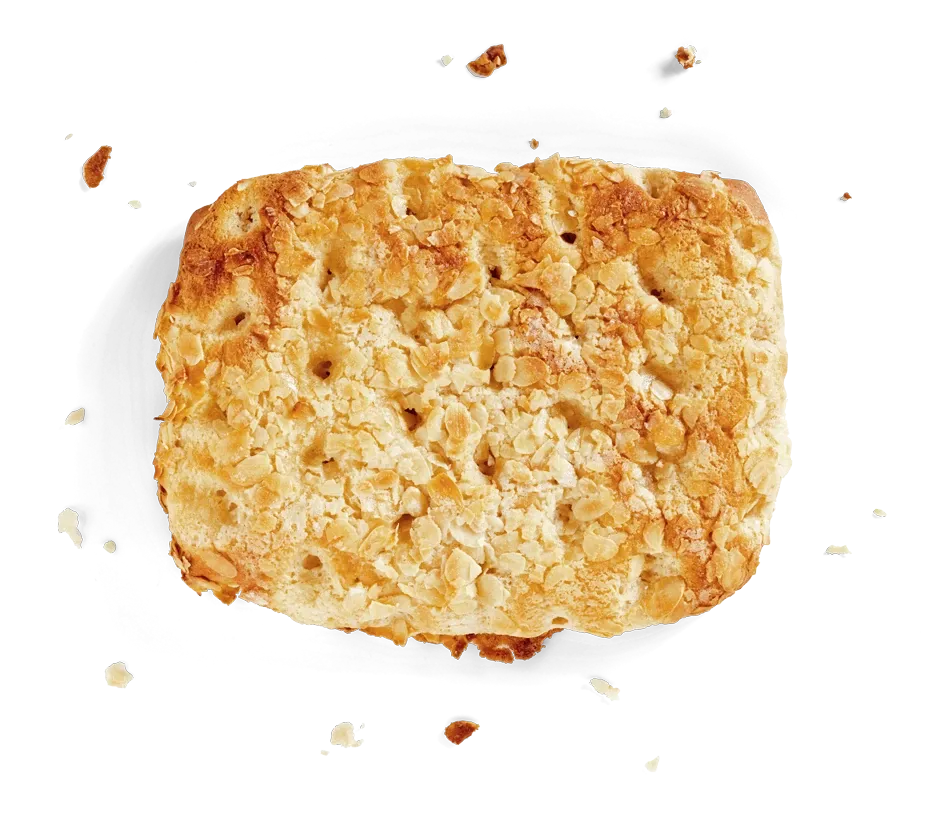 Butterkuchen, freigestellt von oben