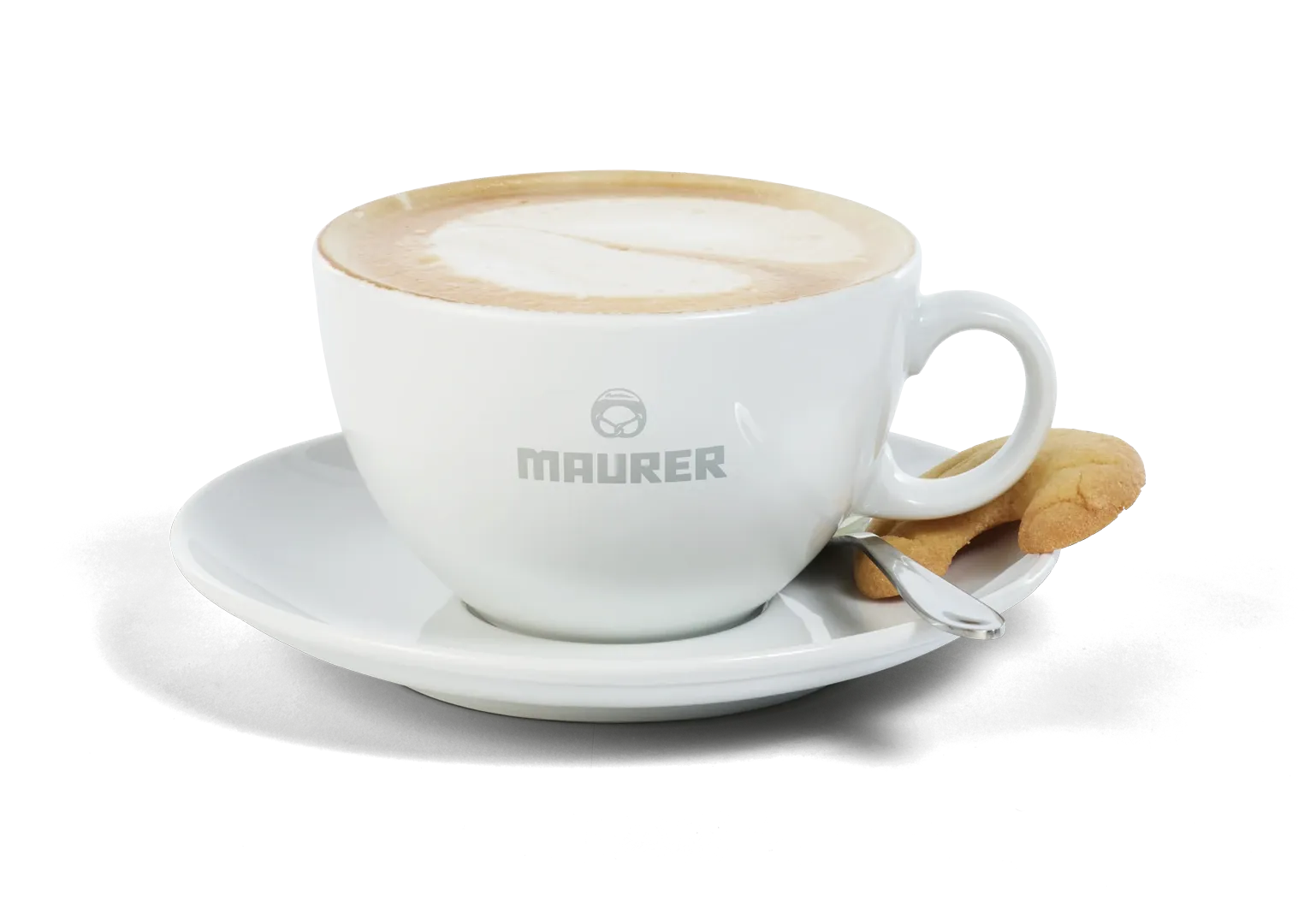 Cappuccino groß, freigestellt von oben