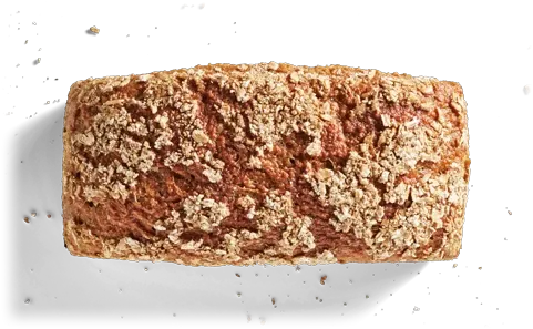 Dinkel-Vollkornbrot, freigestellt von oben