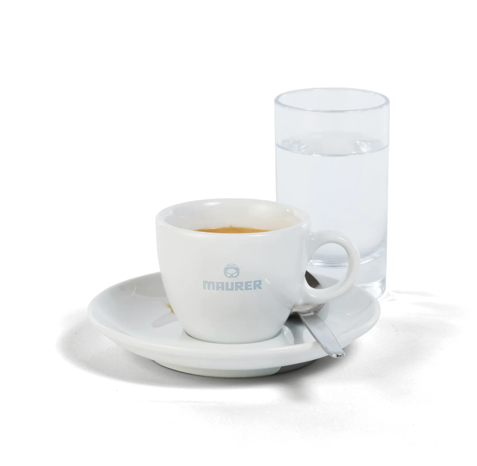 Espresso groß, freigestellt von oben