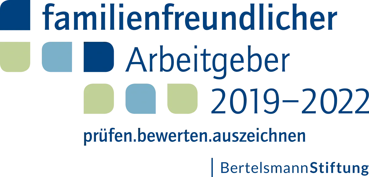Siegel „Familienfreundlicher Arbeitgeber 2019–2022“ der Bertelsmann Stiftung