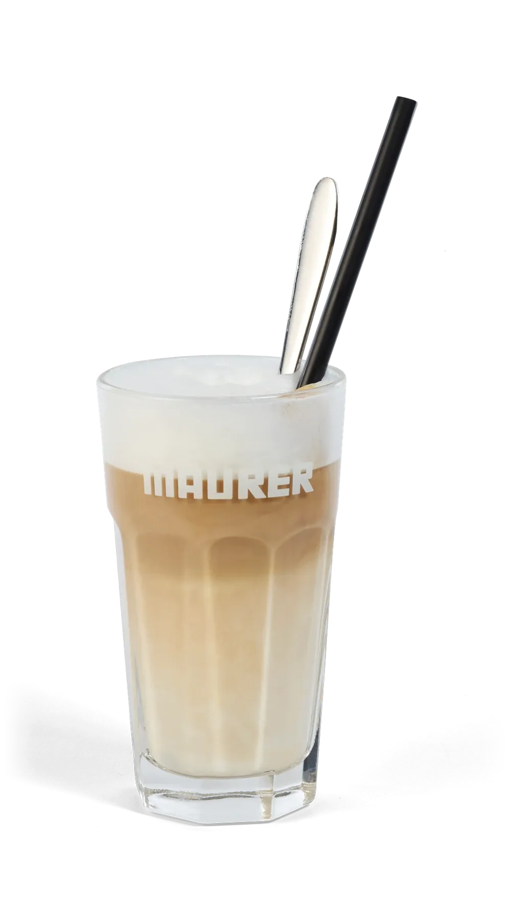Latte Macchiato, freigestellt von oben