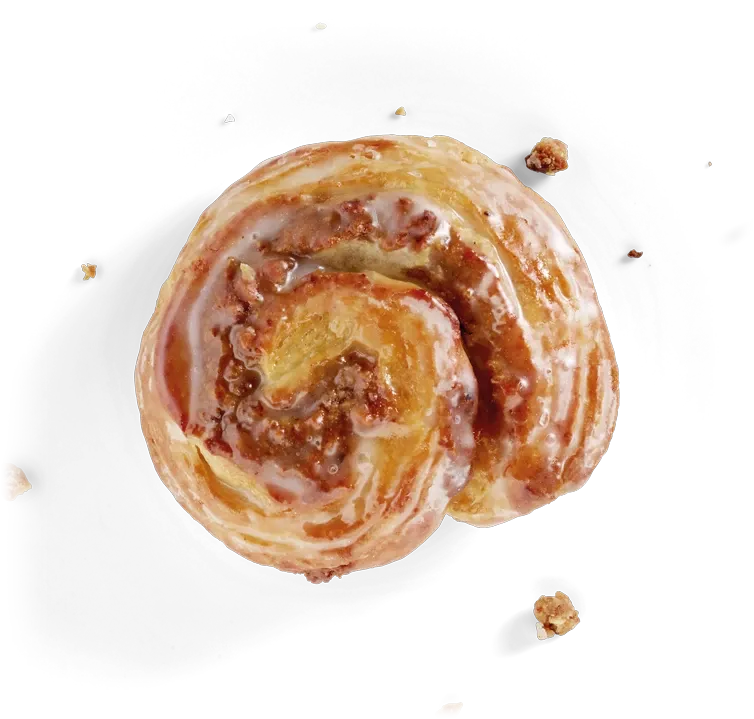 Mini-Nuss-Schnecke, freigestellt von oben