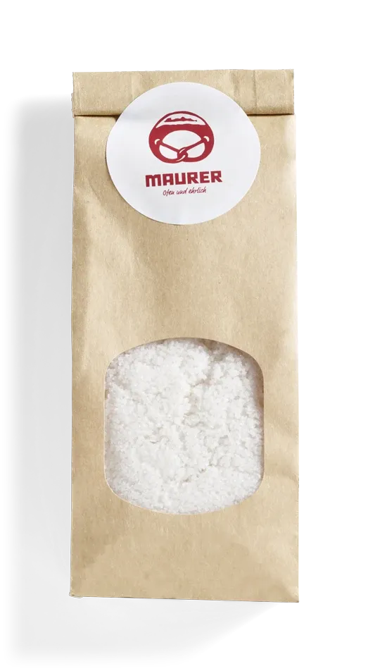 Quellsalz, freigestellt von oben