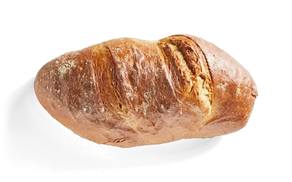 Schweizerbrot, freigestellt von oben