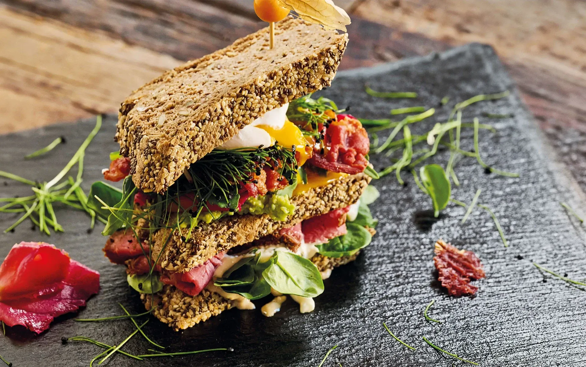 Surf and Turf Sandwich, angerichtet